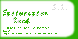 szilveszter keck business card